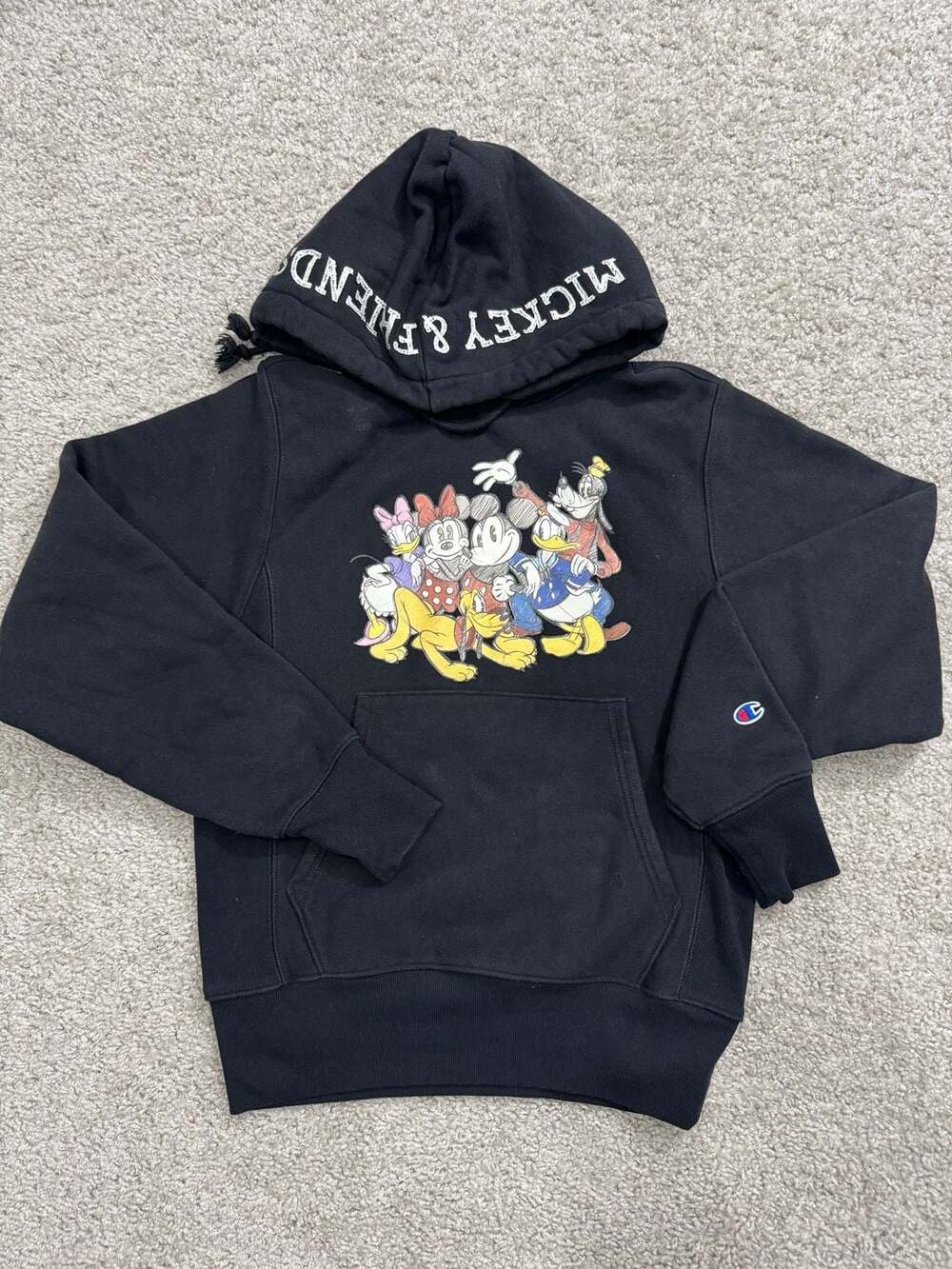 Champion Reverse Weave Disney Mickey & Friends Hoodie Black X-Small